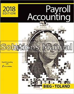 Payroll Accounting 2018 28th Edition Bieg Solutions Manual