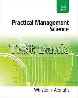 Practical Management Science 4th Edition Winston Test Bank