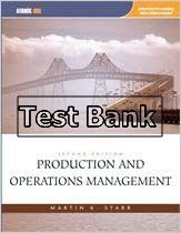 Production and Operations Management 2nd Edition Starr Test Bank