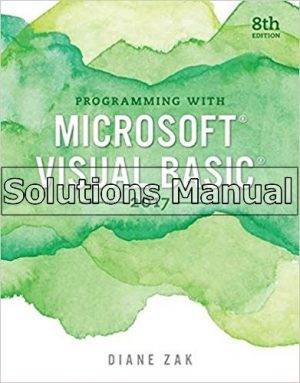 Programming with Microsoft Visual Basic 2017 8th Edition Zak Solutions Manual
