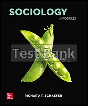 Sociology in Modules 3rd Edition Schaefer Test Bank