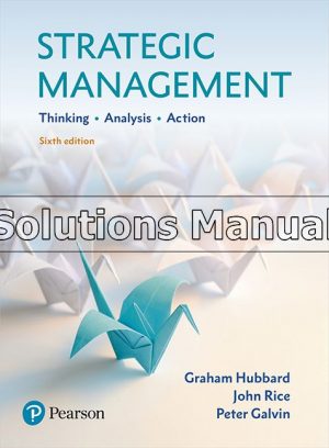 Strategic Management 6th Edition Hubbard Solutions Manual