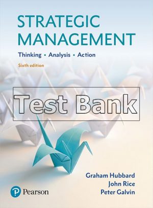 Strategic Management 6th Edition Hubbard Test Bank