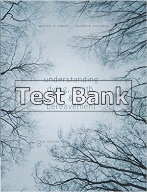 Understanding Dying Death and Bereavement 8th Edition Leming Test Bank