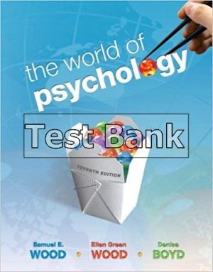 World of Psychology The 7th Edition Wood Test Bank