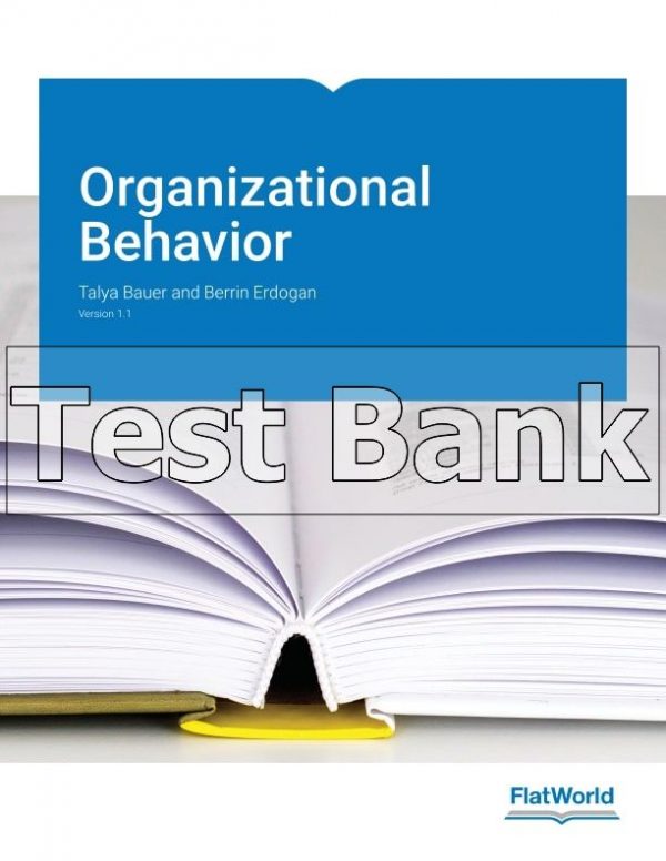 Organizational Behavior Version 1.0 1st Edition Bauer Test Bank