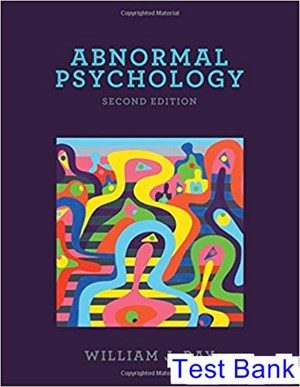 Abnormal Psychology 2nd Edition Ray Test Bank