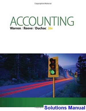 Accounting 26th Edition Warren Solutions Manual