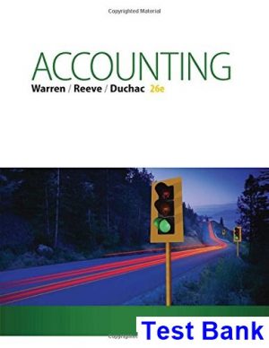 Accounting 26th Edition Warren Test Bank