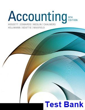 Accounting 9th Edition Hoggett Test Bank