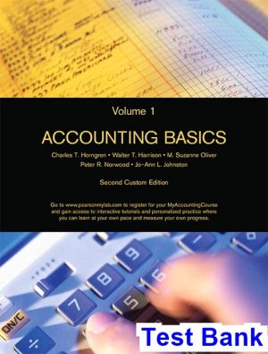 Accounting Volume 1 Canadian 9th Edition Horngren Test Bank