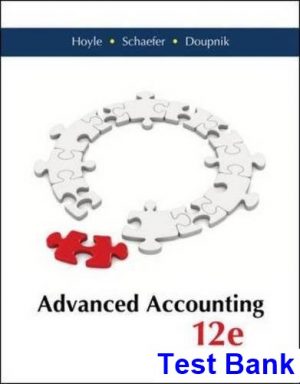 Advanced Accounting 12th Edition Hoyle Test Bank