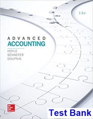 Advanced Accounting 13th Edition Hoyle Test Bank