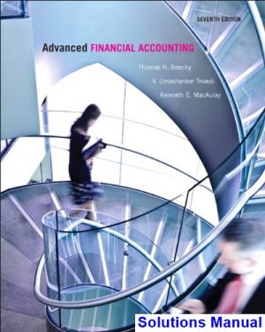Advanced Financial Accounting Canadian Canadian 7th Edition Beechy Solutions Manual
