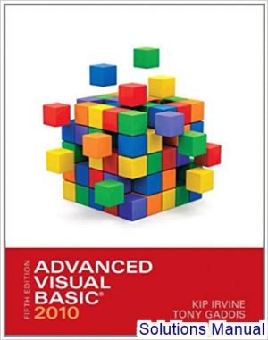 Advanced Visual Basic 2010 5th Edition Irvine Solutions Manual