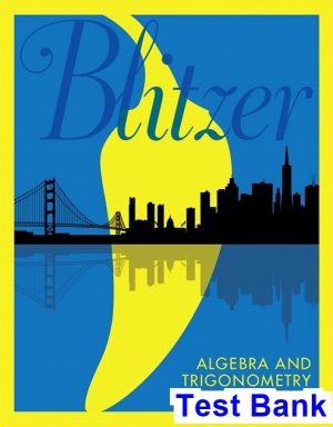 Algebra and Trigonometry 6th Edition Blitzer Test Bank