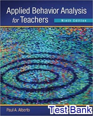 Applied Behavior Analysis for Teachers 9th Edition Paul Test Bank