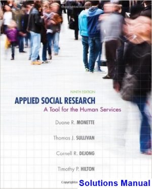 Applied Social Research A Tool for the Human Services 9th Edition Monette Solutions Manual