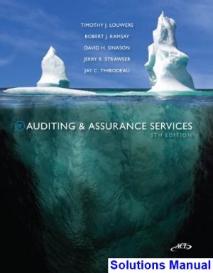 Auditing and Assurance Services 5th Edition Louwers Solutions Manual