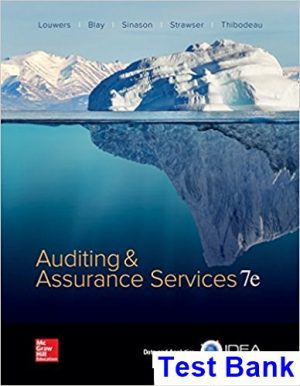 Auditing and Assurance Services 7th Edition Louwers Test Bank