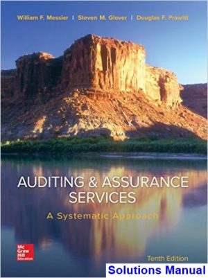 Auditing and Assurance Services A Systematic Approach 10th Edition Messier Solutions Manual