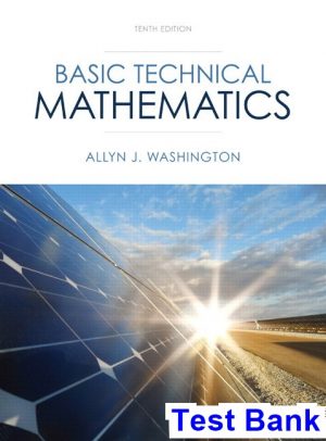 Basic Technical Mathematics 10th Edition Washington Test Bank