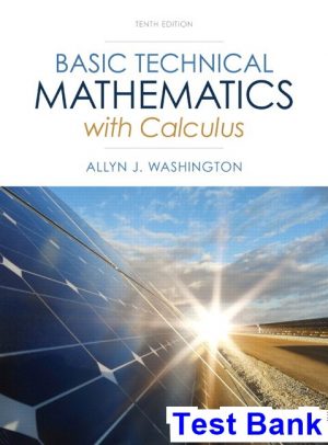 Basic Technical Mathematics with Calculus 10th Edition Washington Test Bank