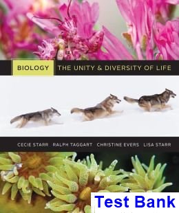 Biology The Unity and Diversity of Life 13th Edition Starr Test Bank