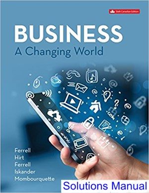 Business A Changing World Canadian 6th Edition Ferrell Solutions Manual