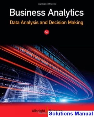 Business Analytics Data Analysis and Decision Making 5th Edition Albright Solutions Manual