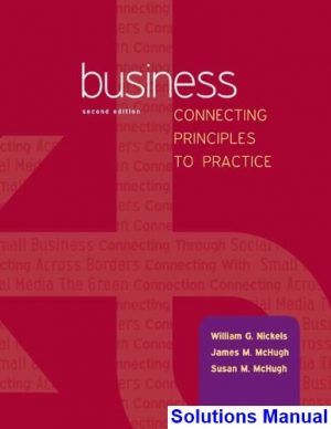 Business Business Connecting Principles to Practice 2nd Edition Nickels Solutions Manual