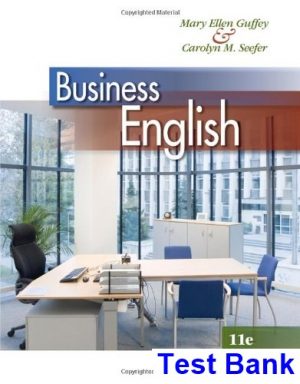 Business English 11th Edition Guffey Test Bank