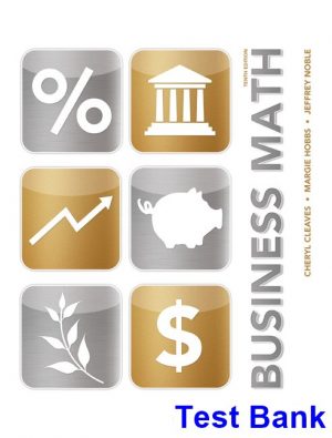 Business Math 10th Edition Cleaves Test Bank