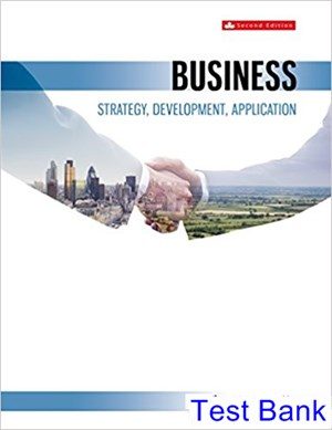 Business Strategy and Development Canadian 2nd Edition Bissonette Test Bank
