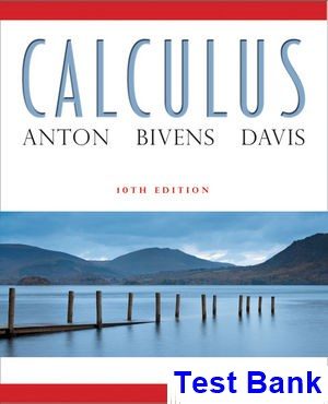 Calculus 10th Edition Anton Test Bank
