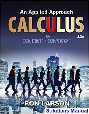 Calculus An Applied Approach 10th Edition Larson Solutions Manual