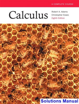 Calculus A Complete Course Canadian 8th Edition Adams Solutions Manual