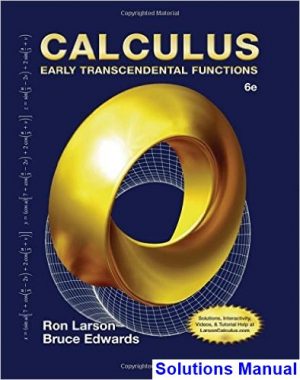 Calculus Early Transcendentals 6th Edition Edwards Solutions Manual