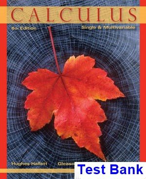 Calculus Single and Multivariable 6th Edition Hughes-Hallett Test Bank