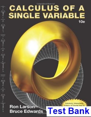 Calculus of a Single Variable 10th Edition Larson Test Bank