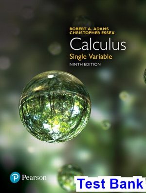 Calculus Single Variable Canadian 9th Edition Adams Test Bank