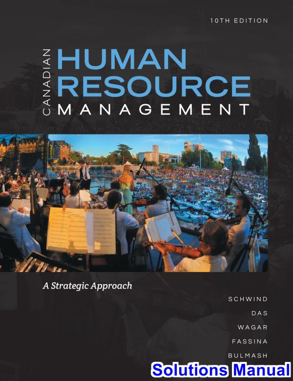 Canadian Human Resource Management A Strategic Approach Canadian 10th Edition Schwind Solutions Manual