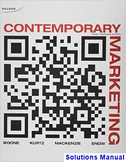CDN ED Contemporary Marketing 3rd Edition Boone Solutions Manual