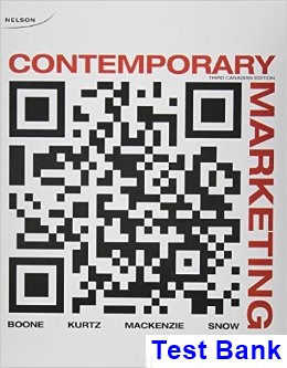 CDN ED Contemporary Marketing 3rd Edition Boone Test Bank
