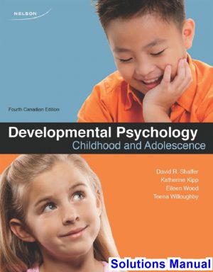 CDN ED Developmental Psychology Childhood and Adolescence 4th Edition Shaffer Solutions Manual