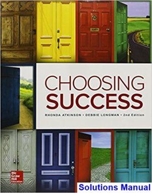 Choosing Success 2nd Edition Atkinson Solutions Manual