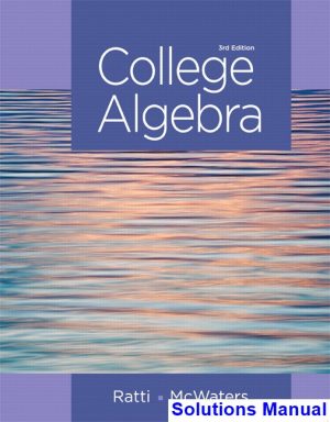College Algebra 3rd Edition Ratti Solutions Manual