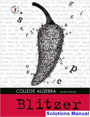 College Algebra 4th Edition Blitzer Solutions Manual