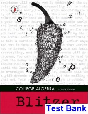 College Algebra 4th Edition Blitzer Test Bank