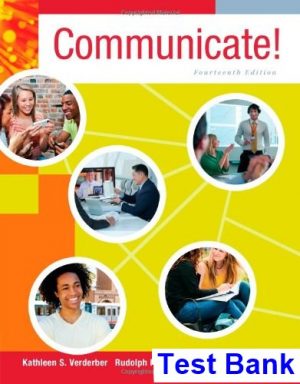 Communicate 14th Edition Verderber Test Bank